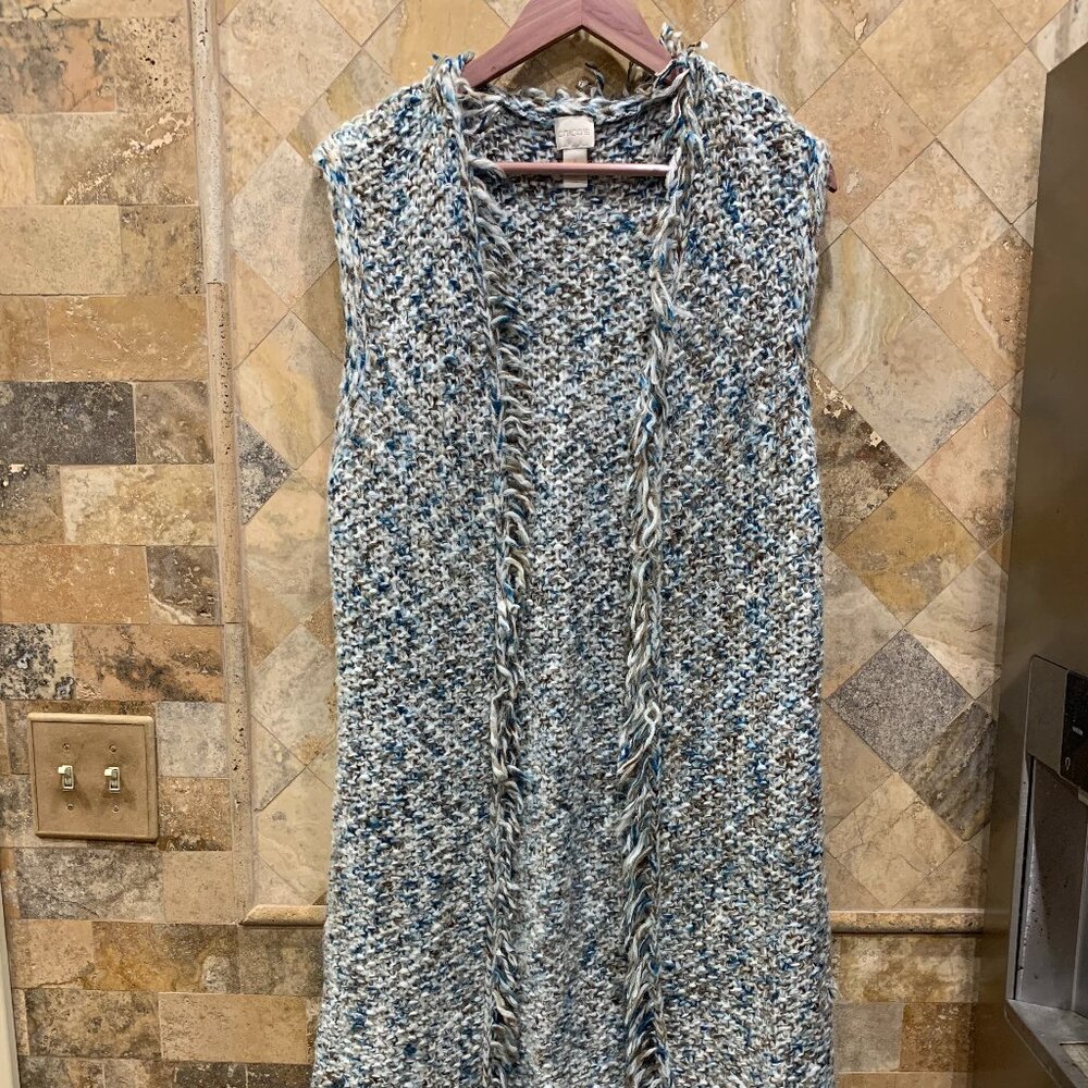 Chico's Knitted Long Vest